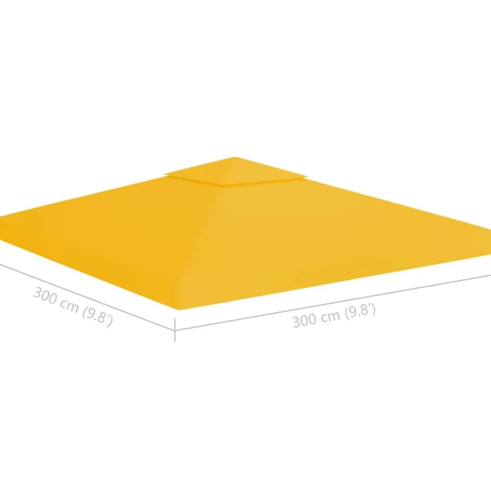 vidaXL Jardín-Toldo de cenador 2 niveles 310 g/m² 3x3 m