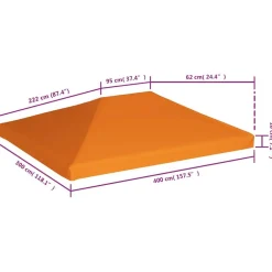 vidaXL Jardín-Toldo de cenador 310 g/m² 4x3 m