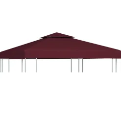 vidaXL Toldo de cenador 2 niveles 310 g/m² 3x3 m Burdeos Outlet