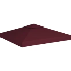 vidaXL Toldo de cenador 2 niveles 310 g/m² 3x3 m Burdeos Outlet