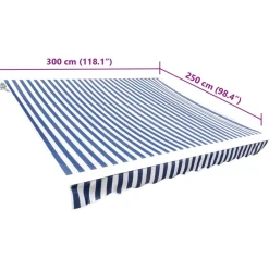 vidaXL Jardín-Toldo de lona blanco 3x2,5 m sin armazón