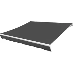 vidaXL Toldo de lona blanco gris 3x2,5 m Antracita