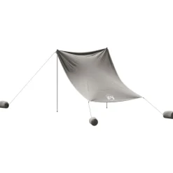 vidaXL Toldo de playa con anclas de arena 214x236 cm Gris Hot