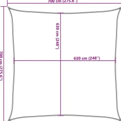 vidaXL Jardín-Toldo de vela HDPE 160 g/m² 2x2,5 m