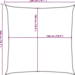 vidaXL Toldo de vela cuadrado HDPE 2x2 m Blanco Hot