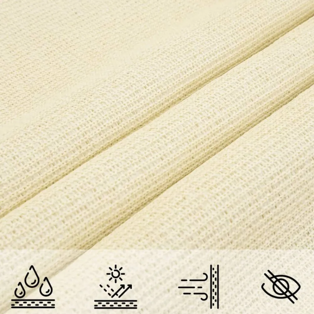 vidaXL Toldo de vela cuadrado HDPE 3,6x3,6 m Crema Discount