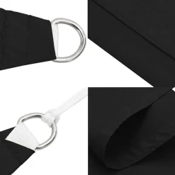 vidaXL Toldo de vela cuadrado tela Oxford 2x2 m Negro Sale