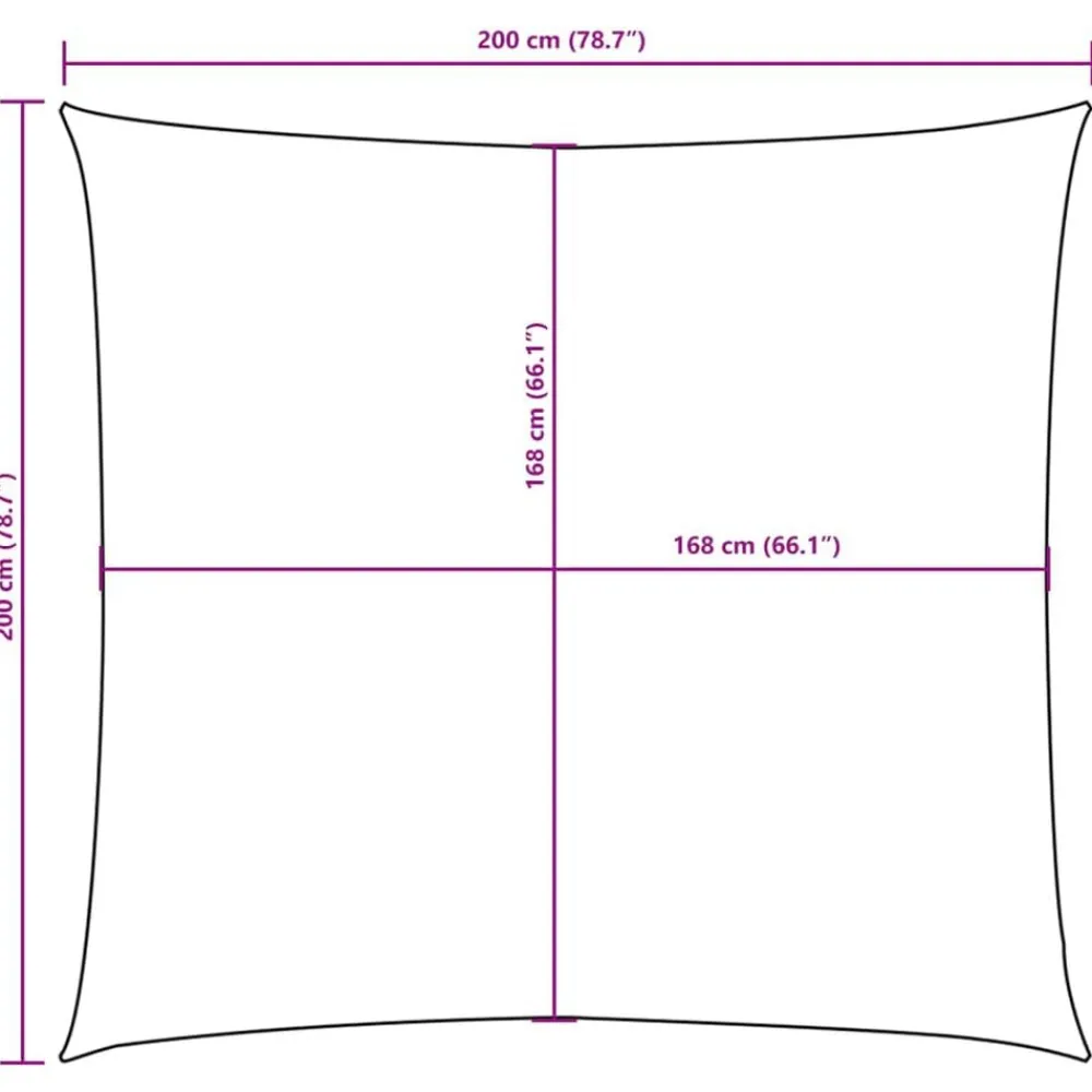 vidaXL Jardín-Toldo de vela cuadrado tela Oxford 2x2 m