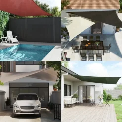 vidaXL Toldo de vela cuadrado HDPE 3,6x3,6 m gris Antracita Best