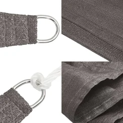 vidaXL Toldo de vela cuadrado HDPE 3,6x3,6 m gris Antracita Best