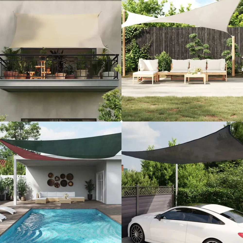 vidaXL Jardín-Toldo de vela HDPE 160 g/m² 2,5x2,5x3,5 m