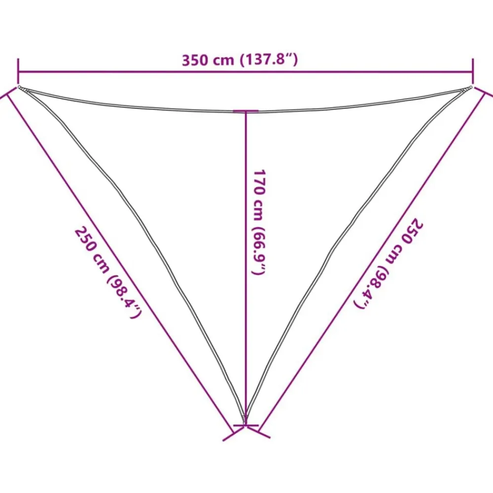 vidaXL Jardín-Toldo de vela HDPE 160 g/m² 2,5x2,5x3,5 m