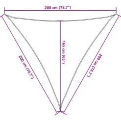 vidaXL Toldo de vela poliéster oxford 100% 2x2x2 m Gris claro