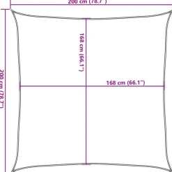 vidaXL Jardín-Toldo de vela poliéster oxford 100% 2x2 m