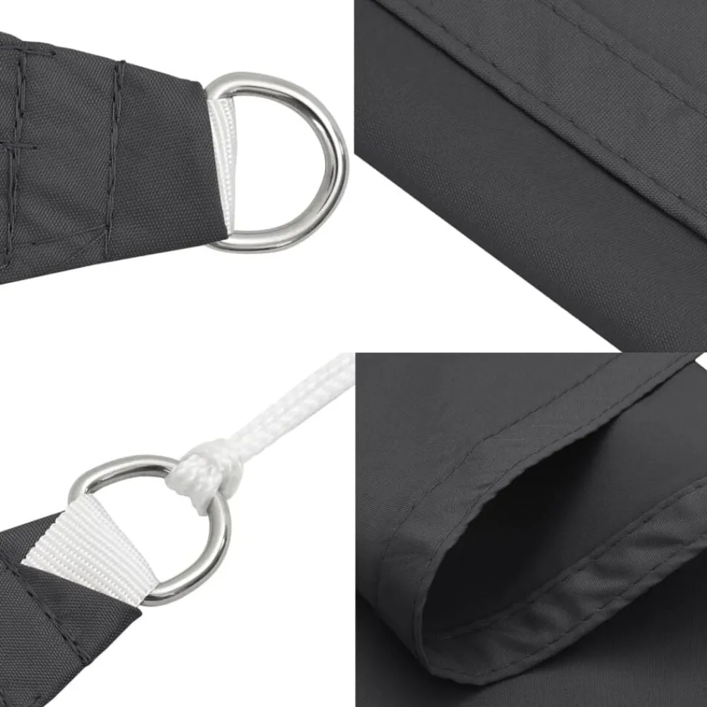 vidaXL Jardín-Toldo de vela rectangular tela Oxford gris 2x4 m