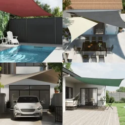 vidaXL Jardín-Toldo de vela rectangular tela Oxford gris taupe 2x2,5 m