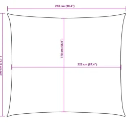 vidaXL Jardín-Toldo de vela rectangular tela Oxford gris taupe 2x2,5 m