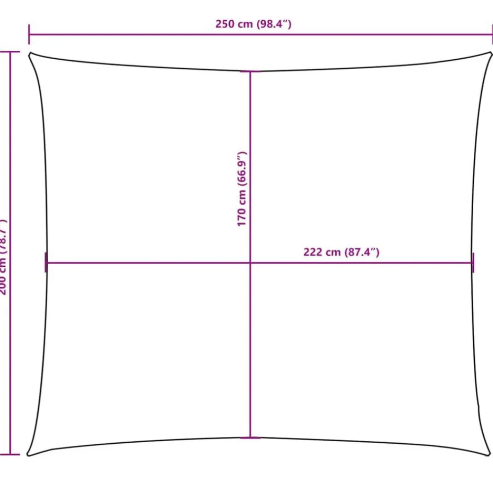 vidaXL Jardín-Toldo de vela rectangular tela Oxford gris taupe 2x2,5 m