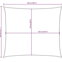 vidaXL Toldo de vela rectangular tela Oxford marrón 2x2,5 m Marr&oacute;n Hot