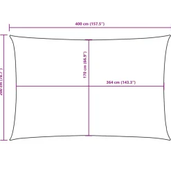 vidaXL Jardín-Toldo de vela rectangular tela Oxford 2x4 m