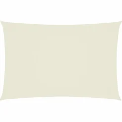 vidaXL Toldo de vela rectangular tela Oxford color 2x4 m Crema Outlet