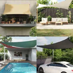 vidaXL Jardín-Toldo de vela rectangular tela Oxford 2x4 m