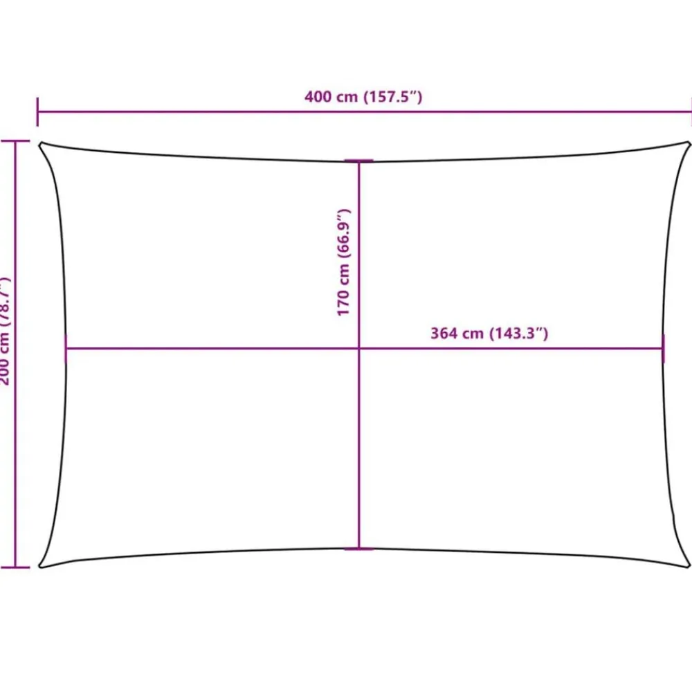 vidaXL Jardín-Toldo de vela rectangular tela Oxford 2x4 m