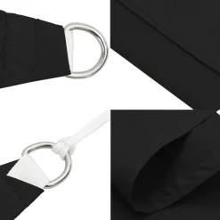 vidaXL Toldo de vela rectangular tela Oxford 2x2,5 m Negro Sale