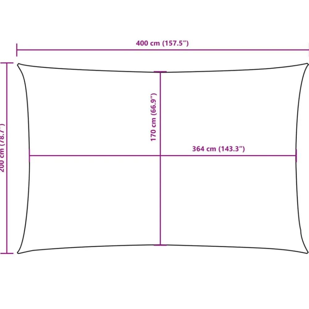 vidaXL Toldo de vela rectangular tela Oxford 2x4 m Terracota Best