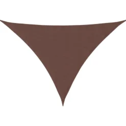 vidaXL Toldo de vela triangular tela Oxford marrón 2,5x2,5x3,5 m Marr&oacute;n New