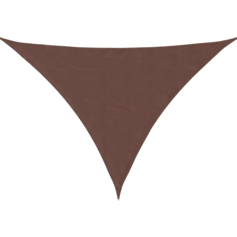 vidaXL Toldo de vela triangular tela Oxford marrón 2,5x2,5x3,5 m Marrón New