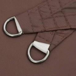 vidaXL Toldo de vela triangular tela Oxford marrón 2,5x2,5x3,5 m Marrón New
