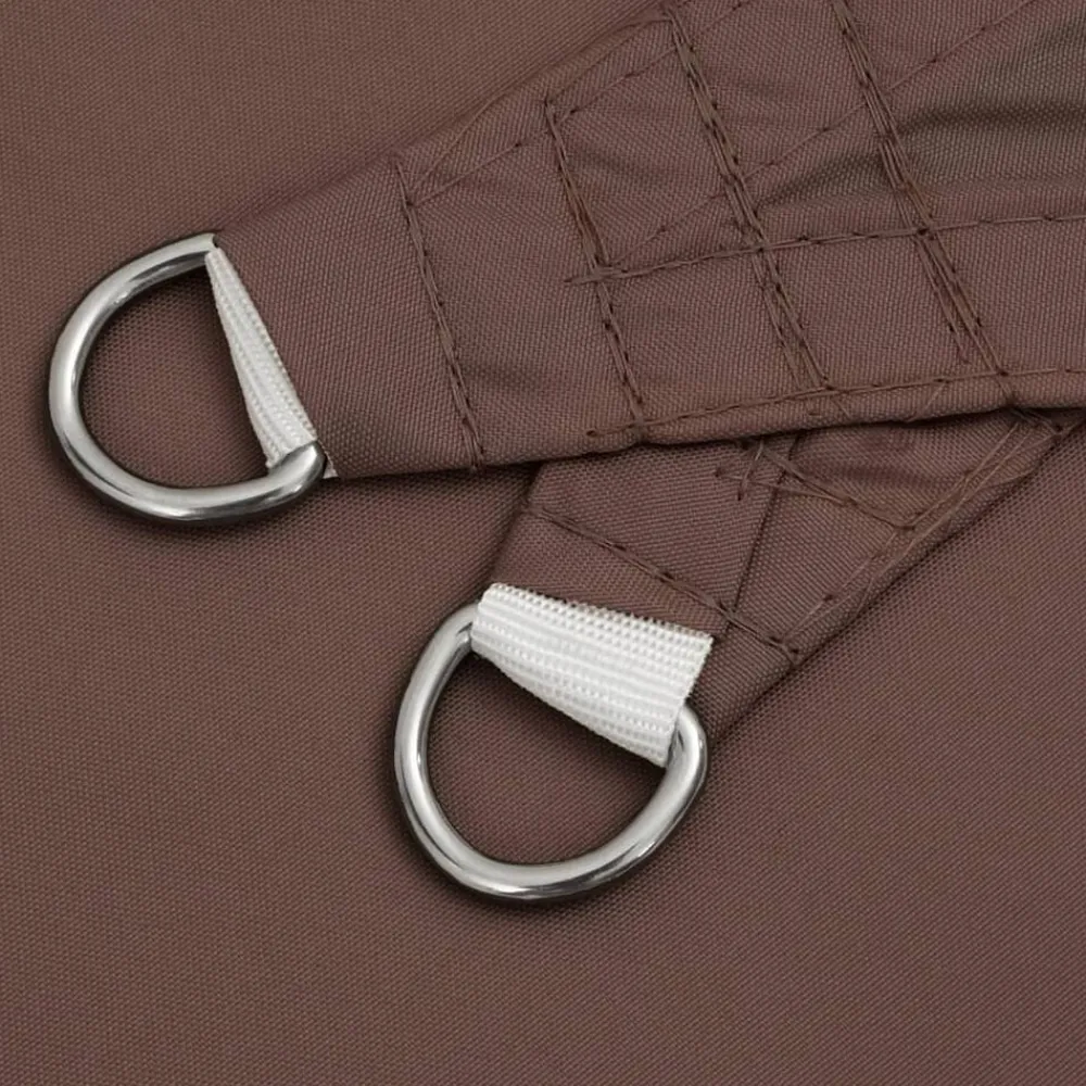 vidaXL Toldo de vela triangular tela Oxford marrón 2,5x2,5x3,5 m Marrón New