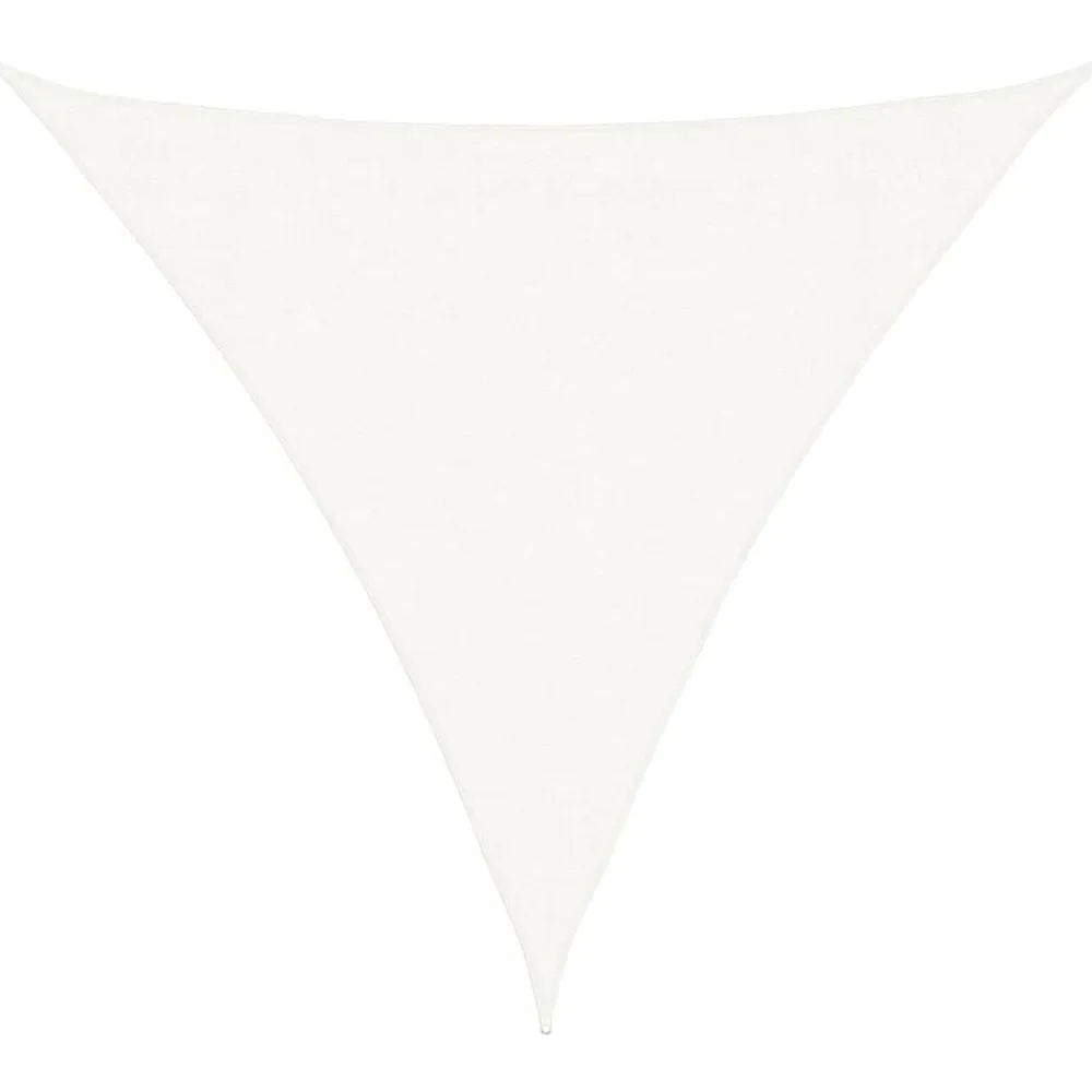vidaXL Toldo de vela triangular HDPE 3,6x3,6x3,6 m Blanco