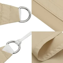 vidaXL Toldo de vela triangular tela Oxford 3,6x3,6x3,6 m Beige Hot