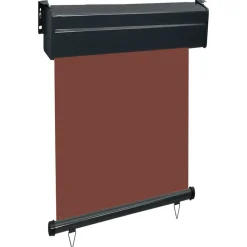 vidaXL Jardín-Toldo lateral de balcón marrón 65x250 cm