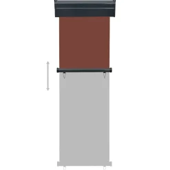 vidaXL Jardín-Toldo lateral de balcón marrón 65x250 cm