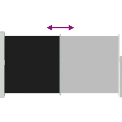 vidaXL Toldo lateral de jardín o terraza 160x300 cm Negro Discount