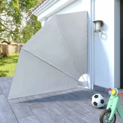 vidaXL Toldo lateral plegable de balcón 210x210 cm Gris Hot