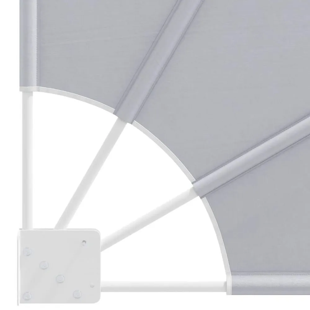 vidaXL Toldo lateral plegable de balcón 210x210 cm Gris Hot