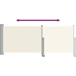 vidaXL Toldo lateral retráctil para patio 100x300 cm Crema