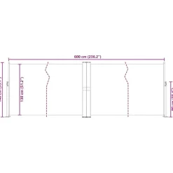 vidaXL Toldo lateral retráctil 140x600 cm Azul Online