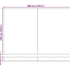vidaXL Toldo Manual Gris Claro 300 x 250 x 165 cm Poliéster Clearance