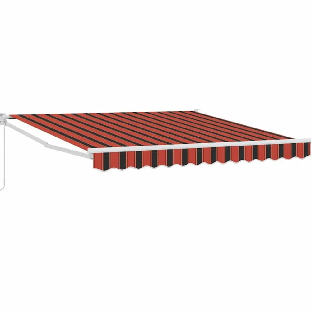 vidaXL Jardín-Toldo Manual Naranja y Marrón 350 x 250 x 165 cm Poliéster