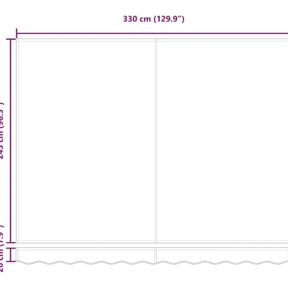 vidaXL Jardín-Toldo Manual Naranja y Marrón 350 x 250 x 165 cm Poliéster