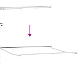 vidaXL Jardín-Toldo Manual Naranja y Marrón 350 x 250 x 165 cm Poliéster