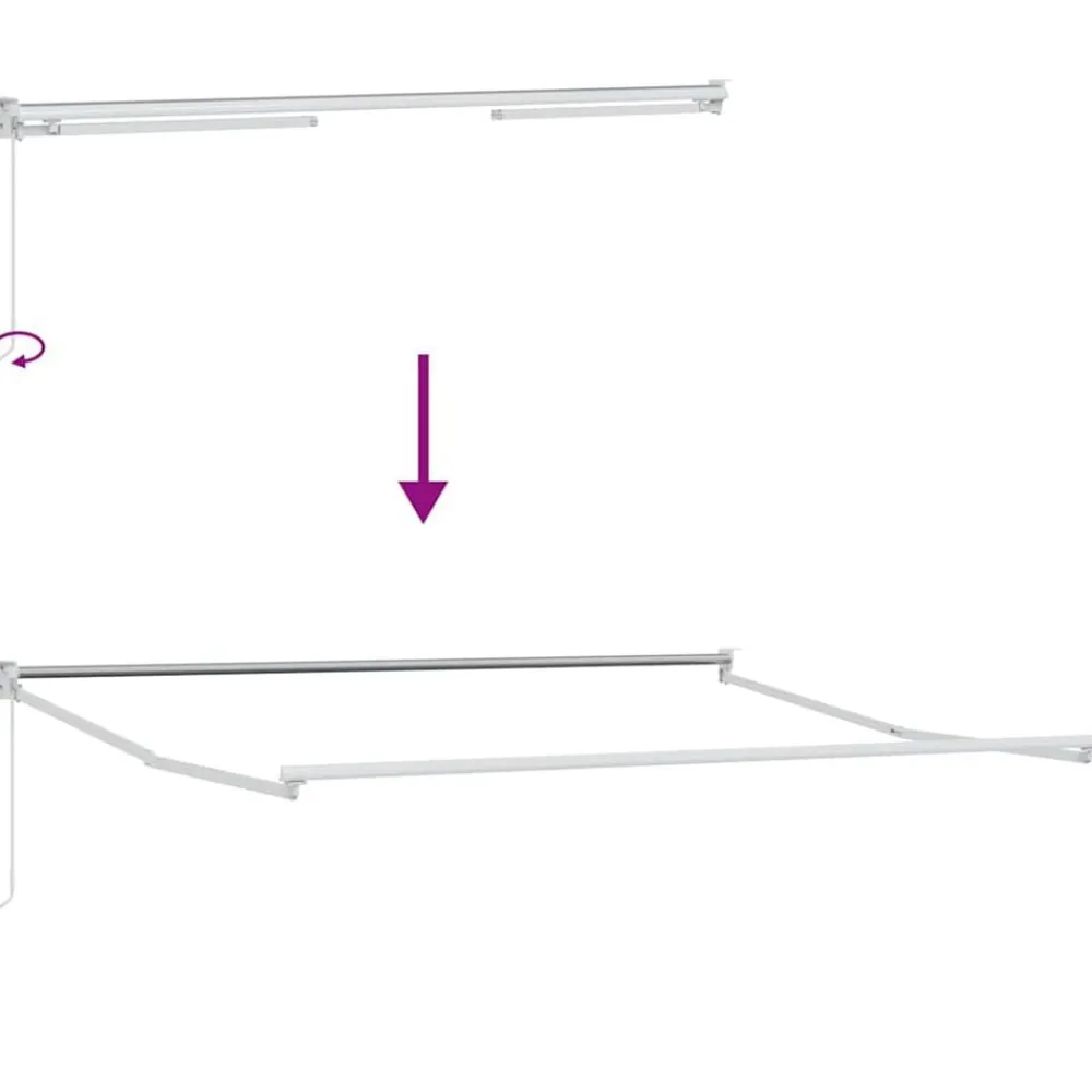 vidaXL Jardín-Toldo Manual Naranja y Marrón 350 x 250 x 165 cm Poliéster