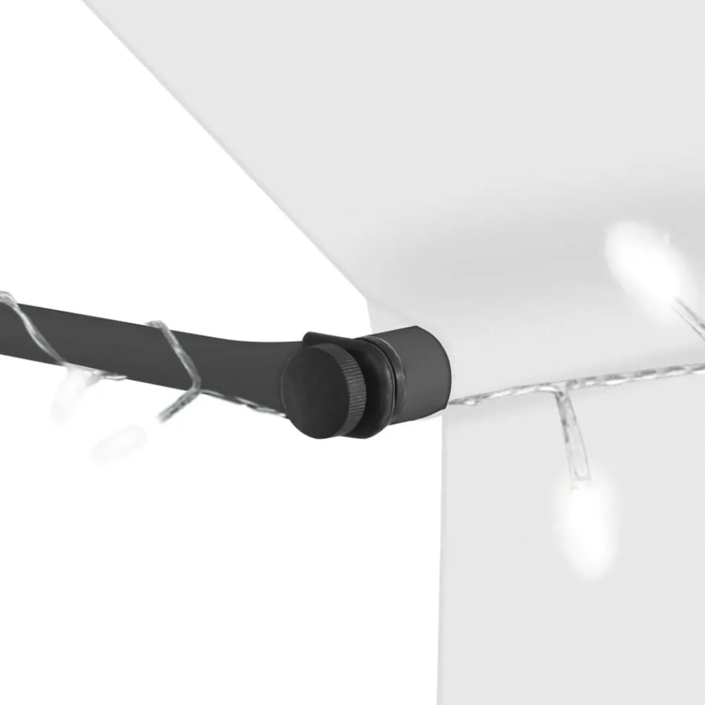 vidaXL Jardín-Toldo manual retráctil con LED 100 cm