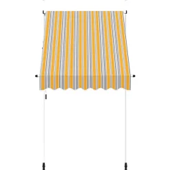 vidaXL Jardín-Toldo manual retráctil 150 cm rayas