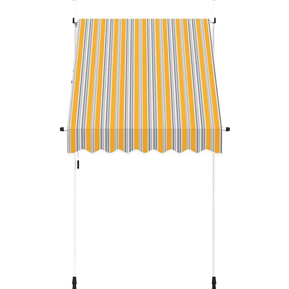 vidaXL Jardín-Toldo manual retráctil 150 cm rayas